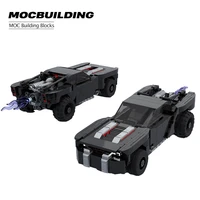 star movie batmobile 2022 racing car assembly building block toys moc city street view car childrens boy christmas gift