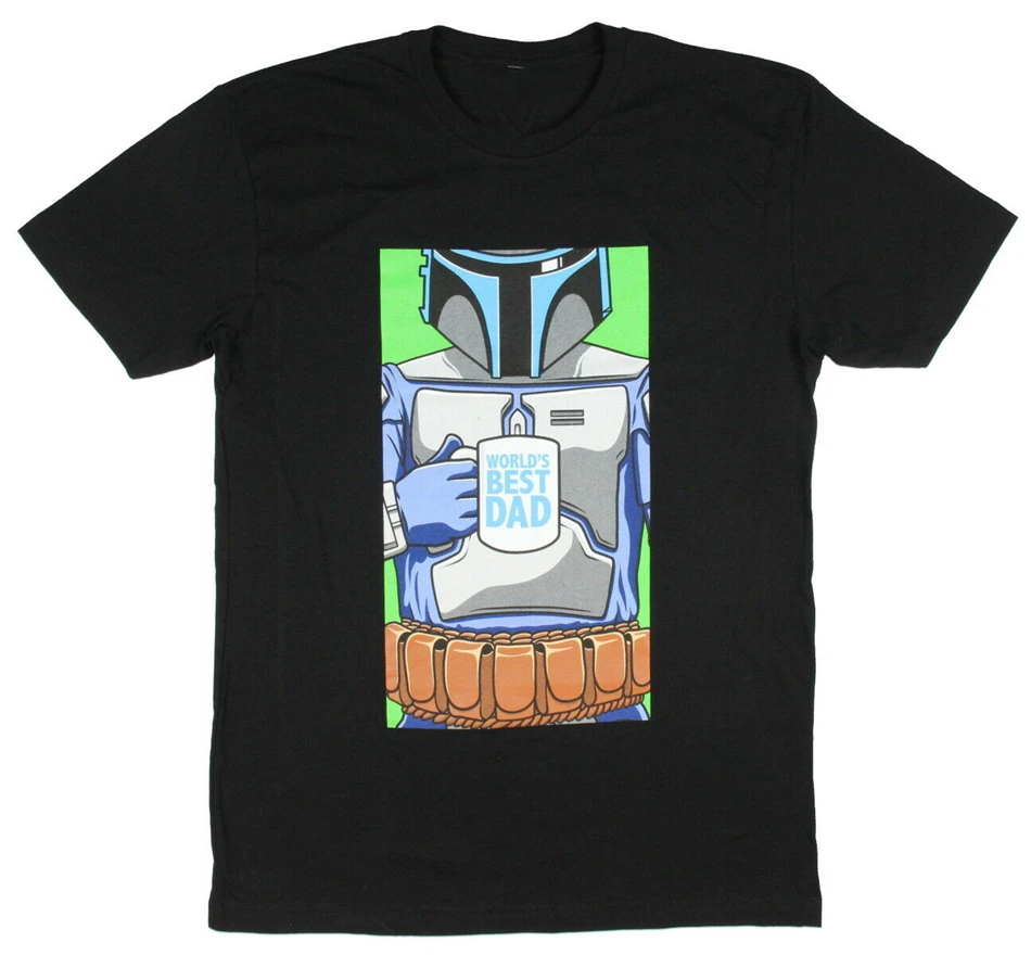 Звездные войны Jango Фетт Лучший в мире папа мужская черная футболка модная