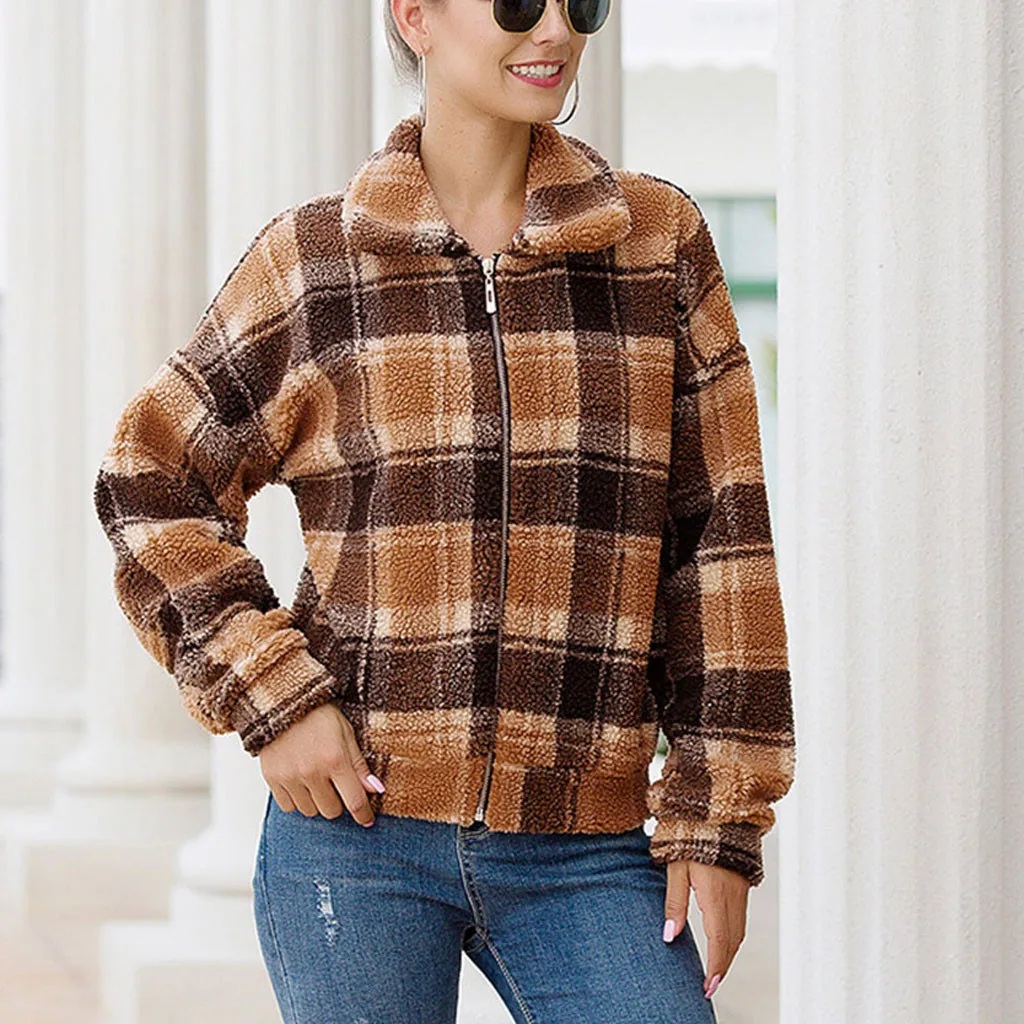 2019 зимняя короткая куртка из искусственного меха пальто женская повседневная с