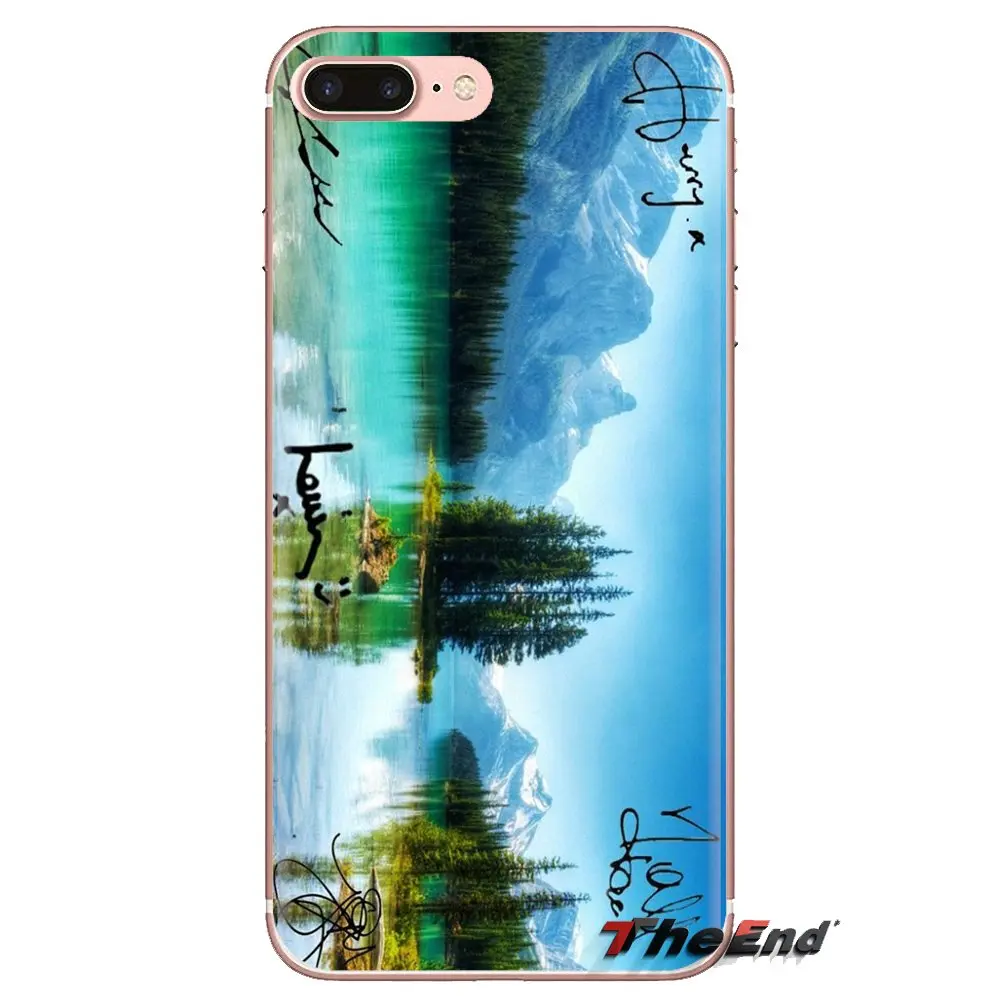 One Direction 1D Signatures For iPhone XS Max XR X 4 4S 5 5S 5C SE 6 6S 7 8 Plus Samsung Galaxy J1 J3 J5 J7 A3 A5 TPU Case Cover |