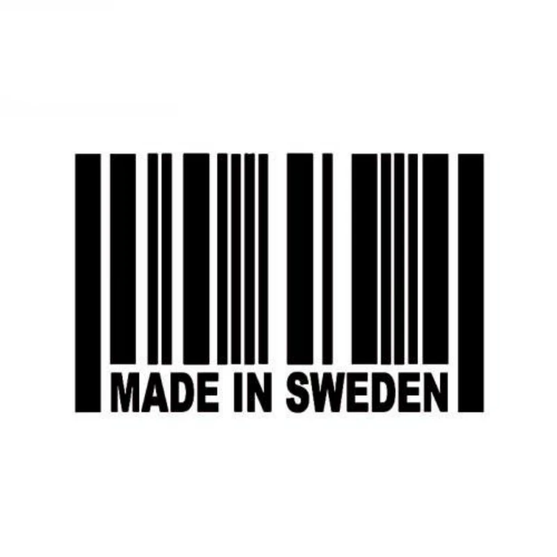 

SZWL необычный, сделано в Швеции, штрих-код, фотография автомобиля, окна, кузова автомобиля, слова, цифры, буквы, Виниловая наклейка, 15 см * 9 см