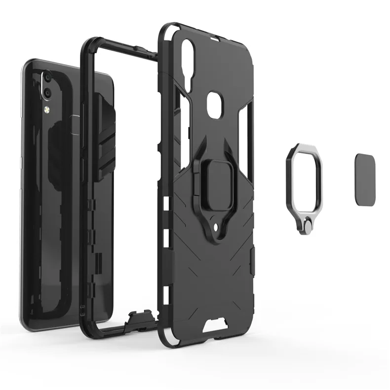 

Shockproof Case For Vivo iQOO Neo 3 S6 Z6 iQOO 3 V19 V19 Neo S5 Y19 U3 Z5I Y5S V15 Pro S1 Pro V9 Y85 Z3X Ring Holder Case