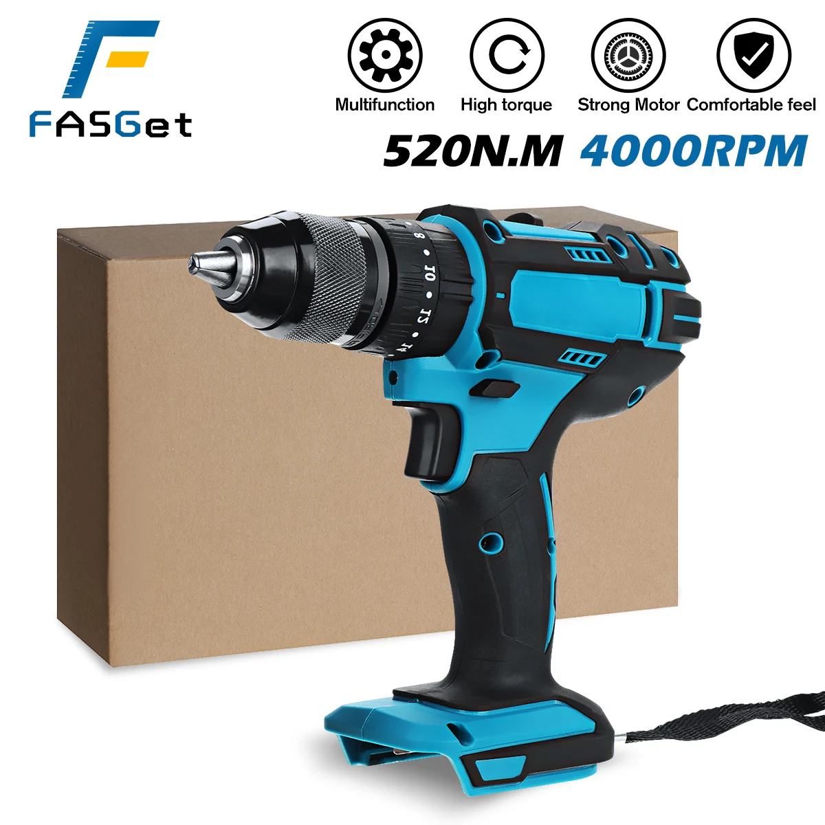 Дрель-шуруповерт Makita аккумуляторная 20 крутящий момент 520 Н · м патрон 10/13 мм 18 в |