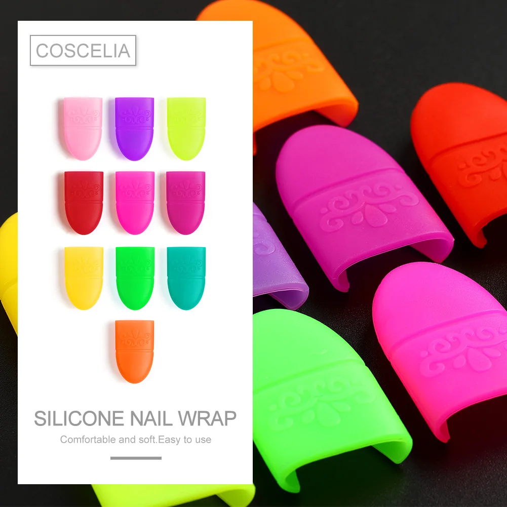 10 шт. кончики для дизайна ногтей средство снятия УФ гель лака обертывание