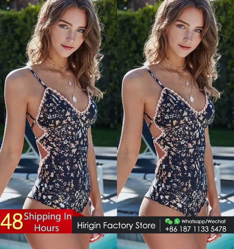 Женский бандажный купальник бикини с чашками пуш-ап и высокой талией купальный