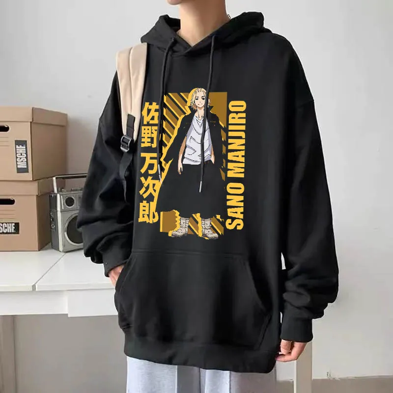 

Толстовка мужская с японским аниме Токио, смешная мультяшная Харадзюку, Мстители, SANO MANJIRO, уличная одежда унисекс в стиле хип-хоп