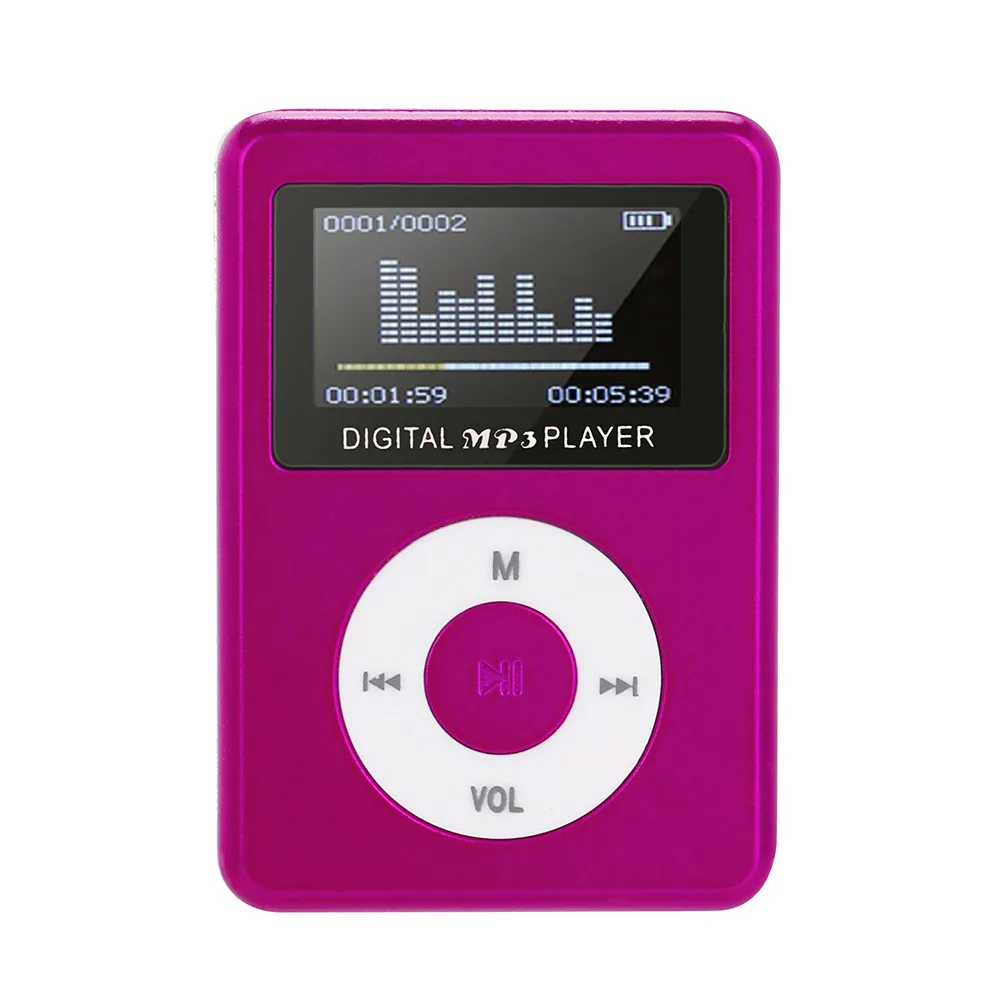 Миниатюрный mp3 плеер с USB и ЖК экраном Поддержка карт памяти Micro SD TF 32 ГБ спортивные
