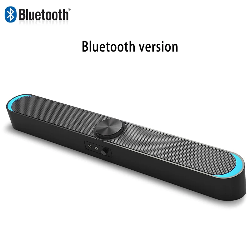 With Bluetooth ПК ТВ звуковая панель динамик USB Саундбар для компьютера ПК телефон портативные динамики наушники Micphone стерео звук Саундбар для телевизора - Цвет: With Bluetooth