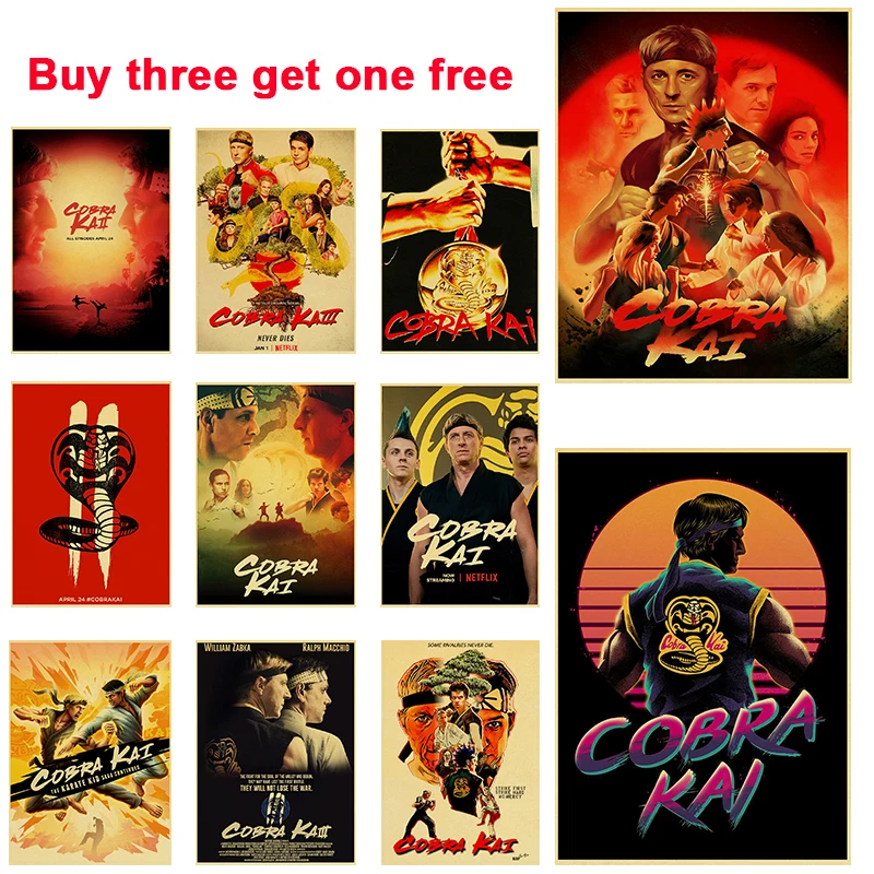 

Vintage Kraft Paper Poster Cobra Poster for Interior Decoration High Quality Kraft Paper Poster Wall Sticker Art Wall