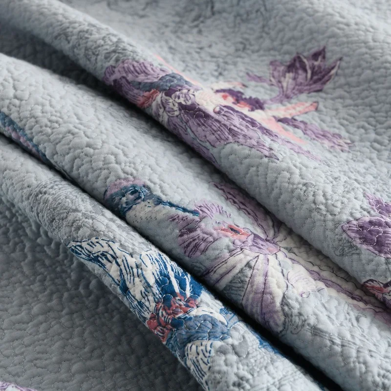 Комплект постельного белья CHAUSUB из 3 предметов Хлопковое одеяло покрывало на