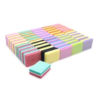 50 шт.лот, Цветные Мини губки для ногтей, двухсторонние 100180 ламы, Эмери, пилки для ногтей, салонные инструменты для маникюра