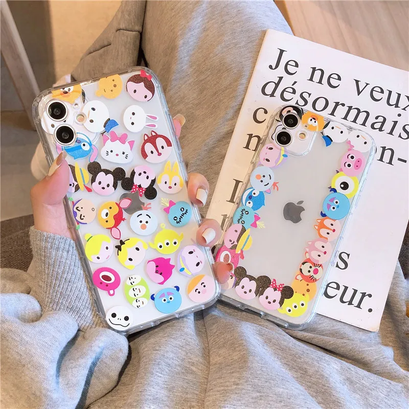 Забавный чехол для телефона Disney Apple IPhone 7 8 SE2 7Plus 8Plus XS Max 11 Pro 12 задняя крышка из ТПУ