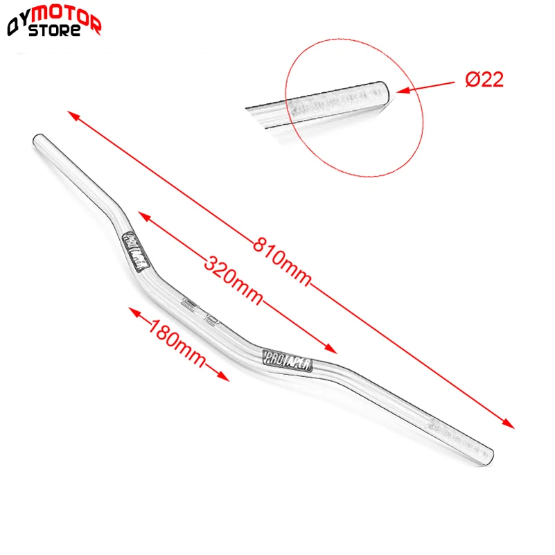 Рукоятка для Руля Мотоцикла 1 1/8 дюйма бар внедорожника мотоцикла 810 мм длина 28 5