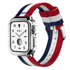 Ремешок нейлоновый для Apple Watch, удобный тканевый браслет для iWatch 7 6 SE 5 4 3, 45 мм 41 мм 44 мм 40 мм 42 мм 38 мм