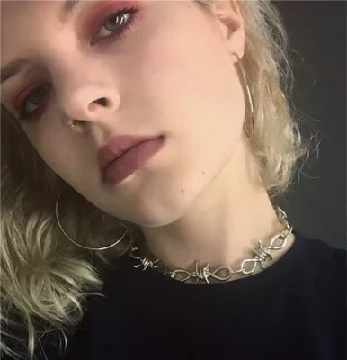 HZ 2019 корейский стиль хип-поп шипы крутой чокер винтажный кулон металлическая