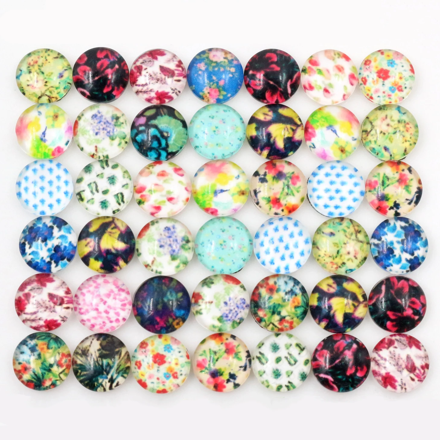 Новая мода Горячая продажа 50 шт 8 мм Разноцветные цветы стиль ручной работы фото