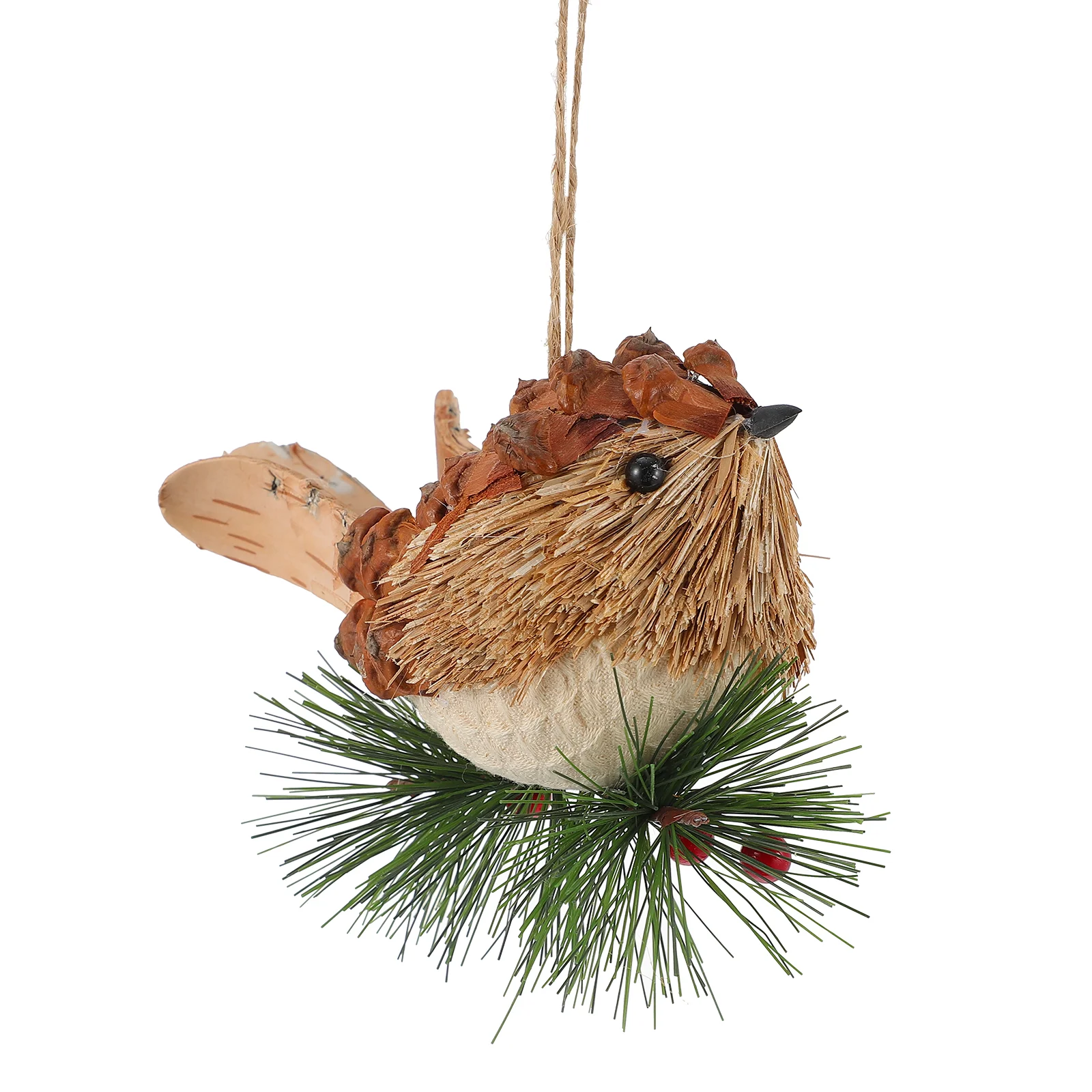 

1pc Xmas Knitting Bird Hanging Decor Festival Themed Scene Hanging Decor Bird Pendent
