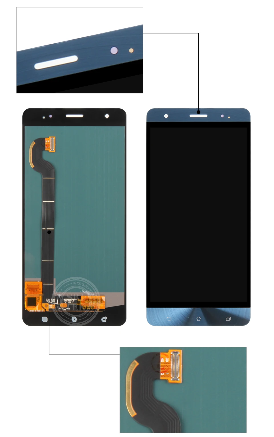 ЖК-дисплей для ASUS Zenfone 3 Deluxe ZS570KL Z016D Полный ЖК-дисплей кодирующий преобразователь сенсорного экрана в сборе 1 шт. Z016S