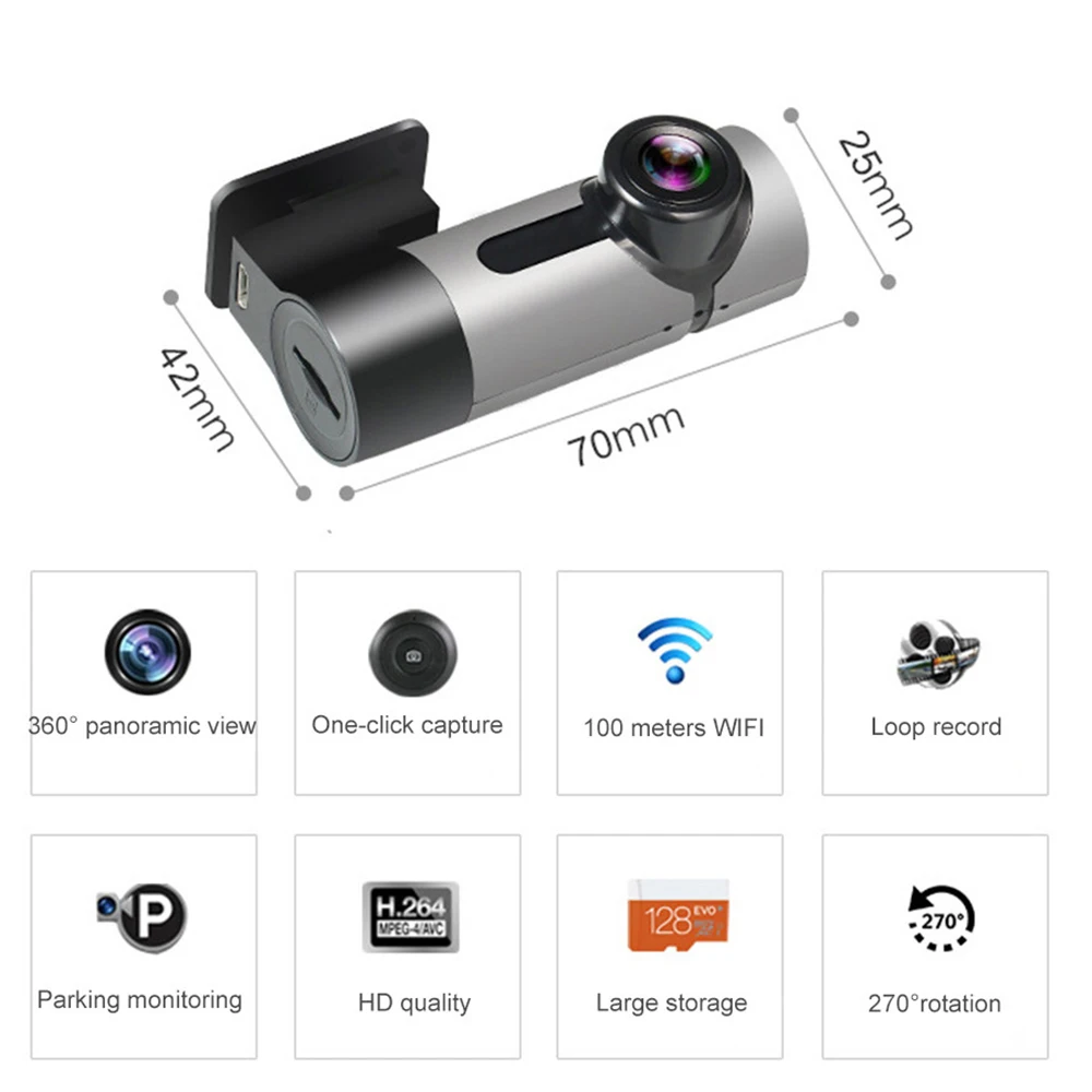 Беспроводной видеорегистратор G6 с Wi-Fi и панорамным обзором на 360 градусов