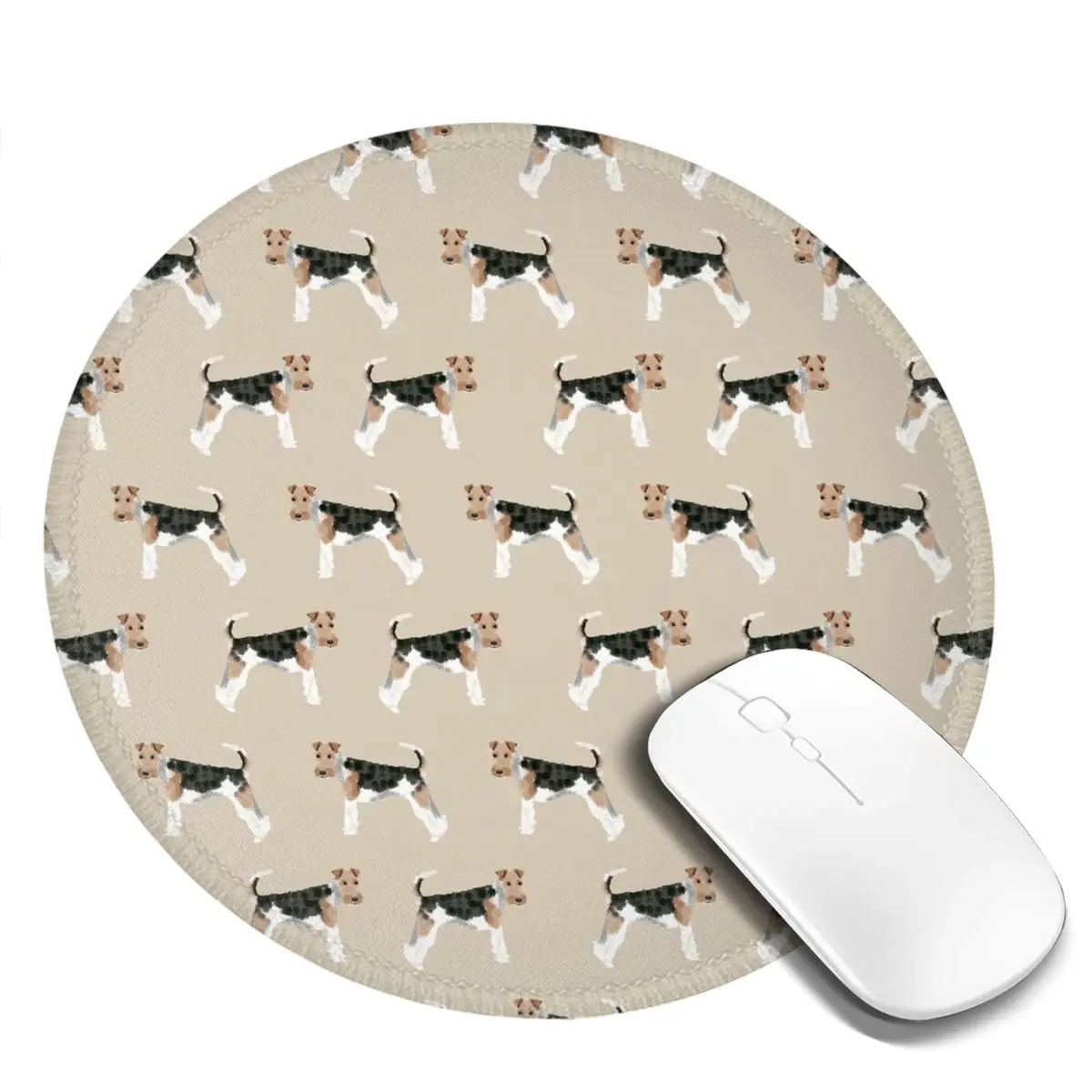 

Коврик для мыши Wire Fox Terrier, нескользящий лучший коврик для мыши с рисунком собаки Fox Terrier, офисный резиновый цветной коврик для мыши