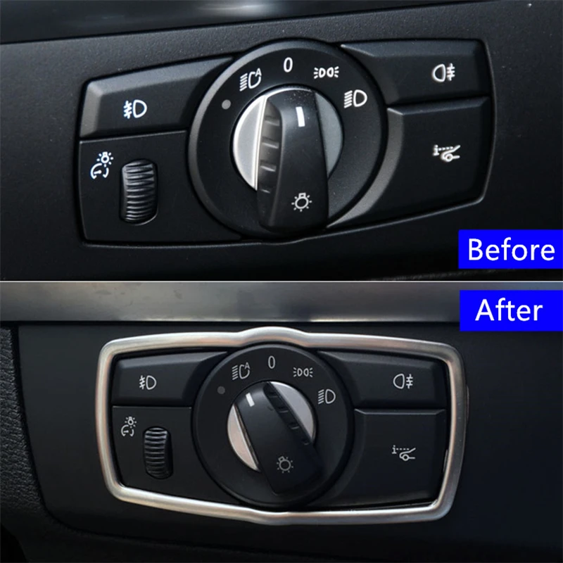 Декоративная рамка для переключателя фар из нержавеющей стали Накладка BMW X5 E70 X6