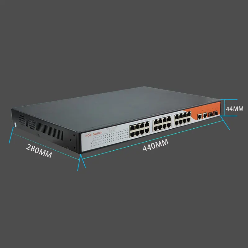 Контактный разъем питания IEEE802.3af/at активный коммутатор poe 24 порта 1U 19 &quotдля