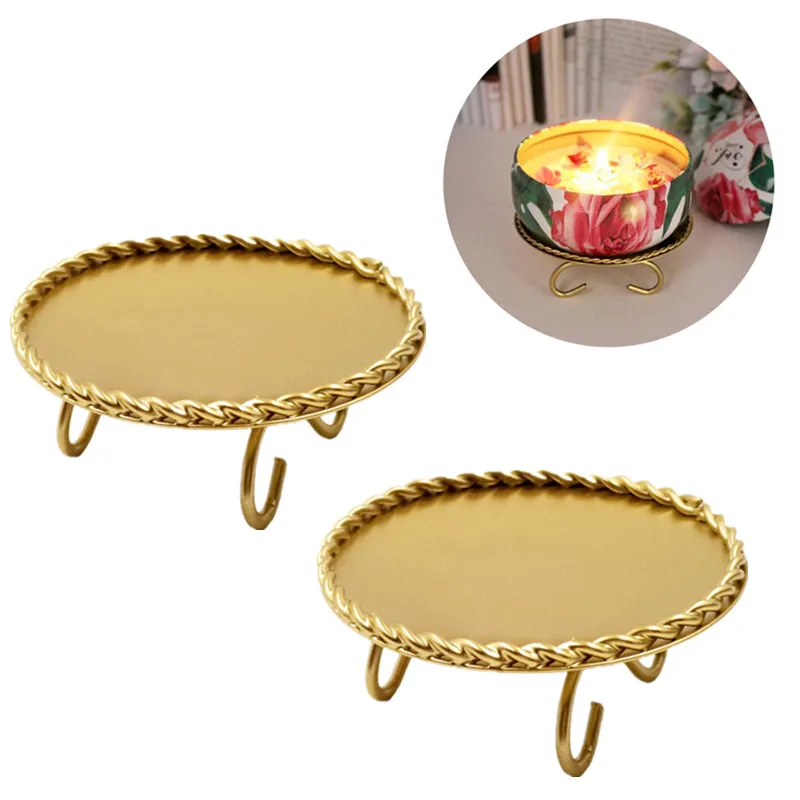 2 шт. Железный позолоченный подсвечник металлический для свадьбы вечеринки