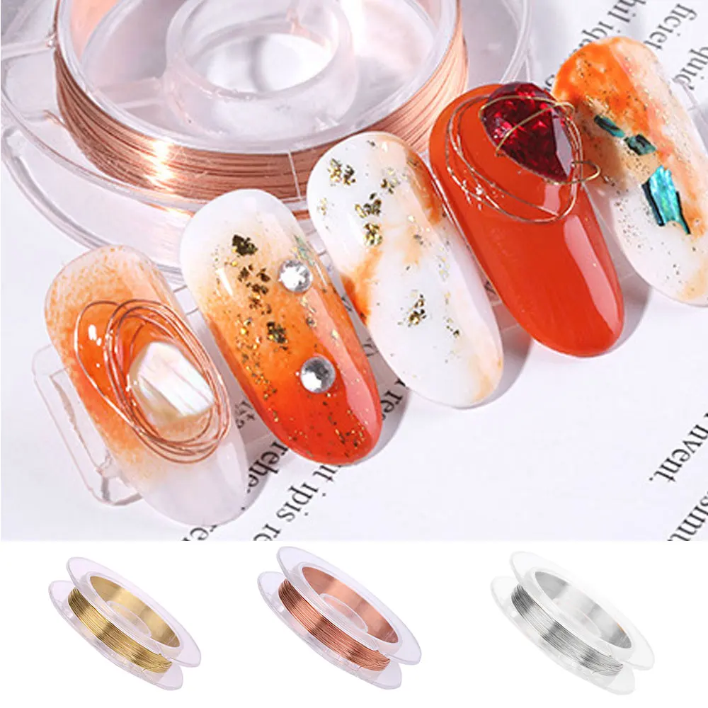 4 рулона медная проволока для украшения ногтей | Красота и здоровье