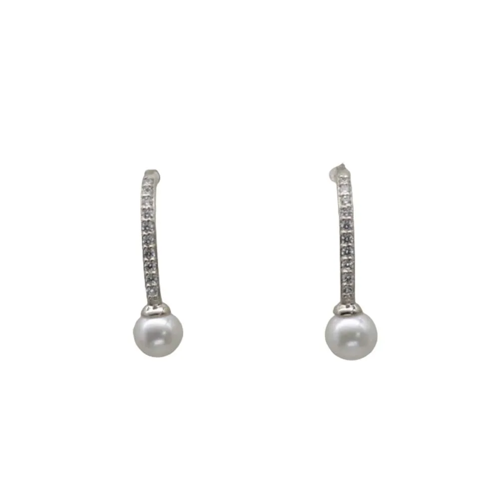 

2021 new fashion high-end temperament Korean celebrity same style ladies freshwater pearl earrings women