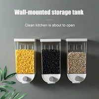 whole grain storage box kitchen wall mounted food storage tank practical abs leak proof grain storage box kitchen tool