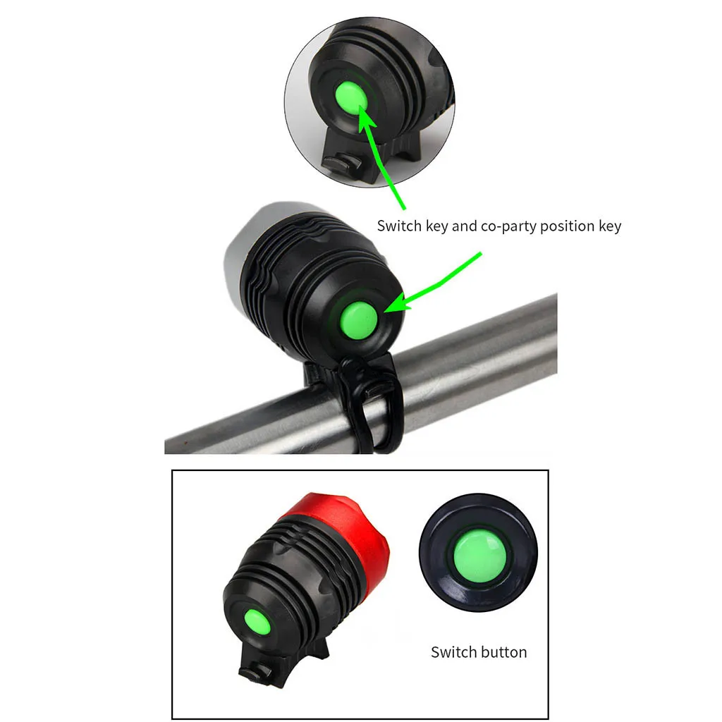 Велосипедный светодиодный 3 режима передний Фонарь налобный фонарь Налобный