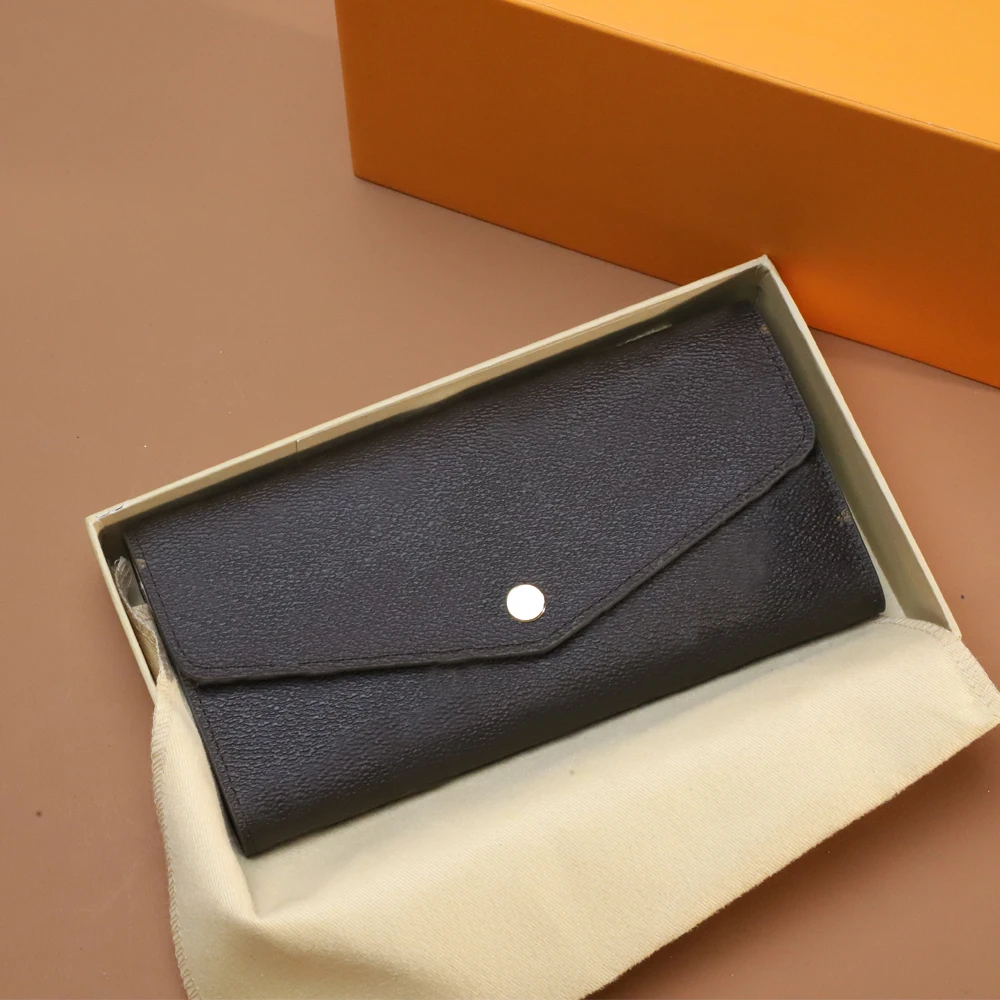 

60531AAA High Quality Women's Envelope Wallet Change Card Holder Buckle Closure Way Famous Brand Master Design Women's Wallet