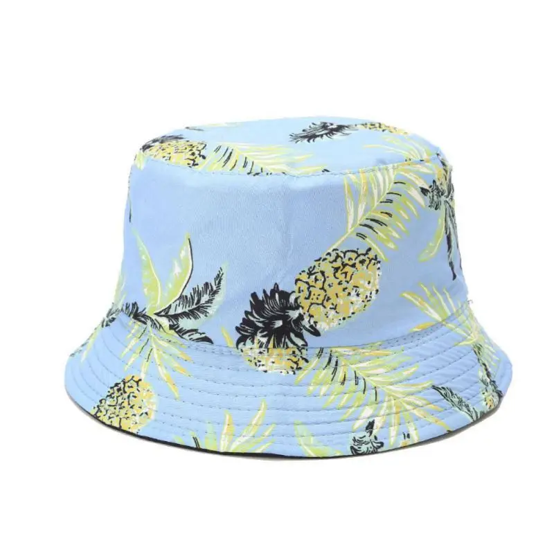 

Fisherman Caps Female Cotton Pineapple Double-sided Wearing Basin Hat Sport Caps Spring And Summer Outdoor Sun Hat 2020