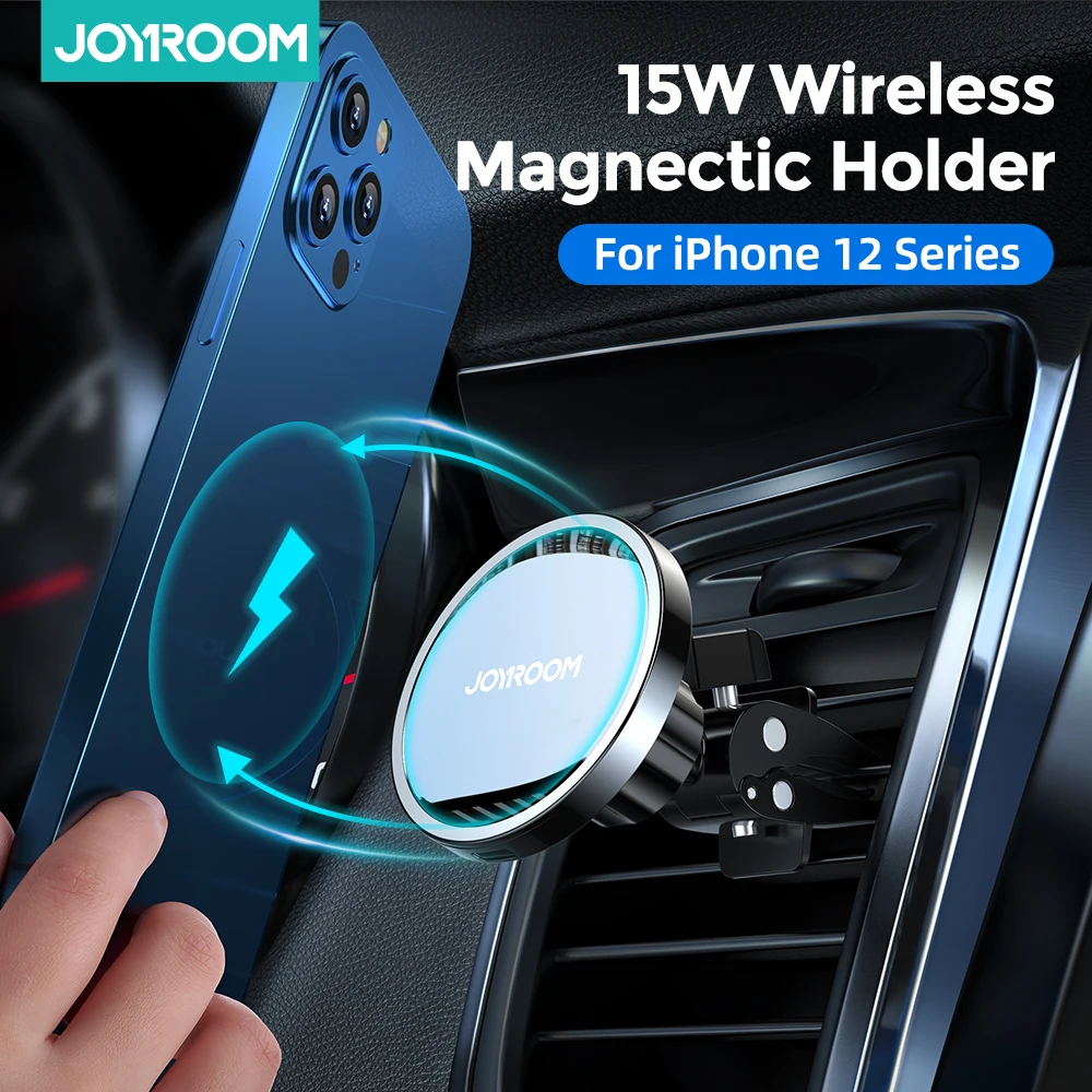 Joyroom 15 Вт Qi магнитное Беспроводное зарядное устройство Автомобильный держатель