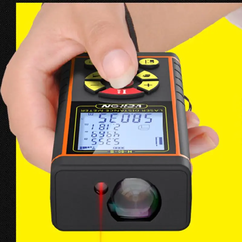 

40/60/80/100m Handheld Infrared Ray Distance Meter Level Bubble Area Measure Rangefinder