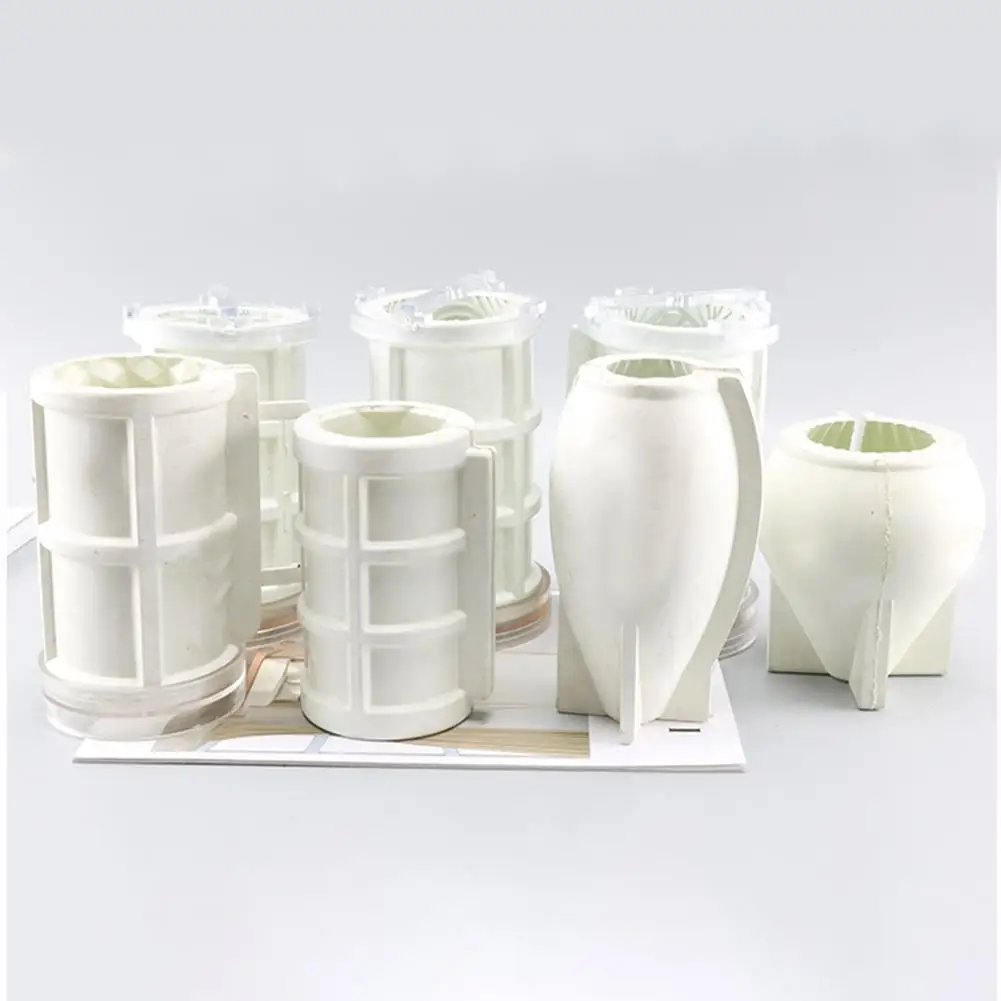 Multishape ручной работы лампы в форме свечи прессформы 3D мыло Пластик пресс форм воск