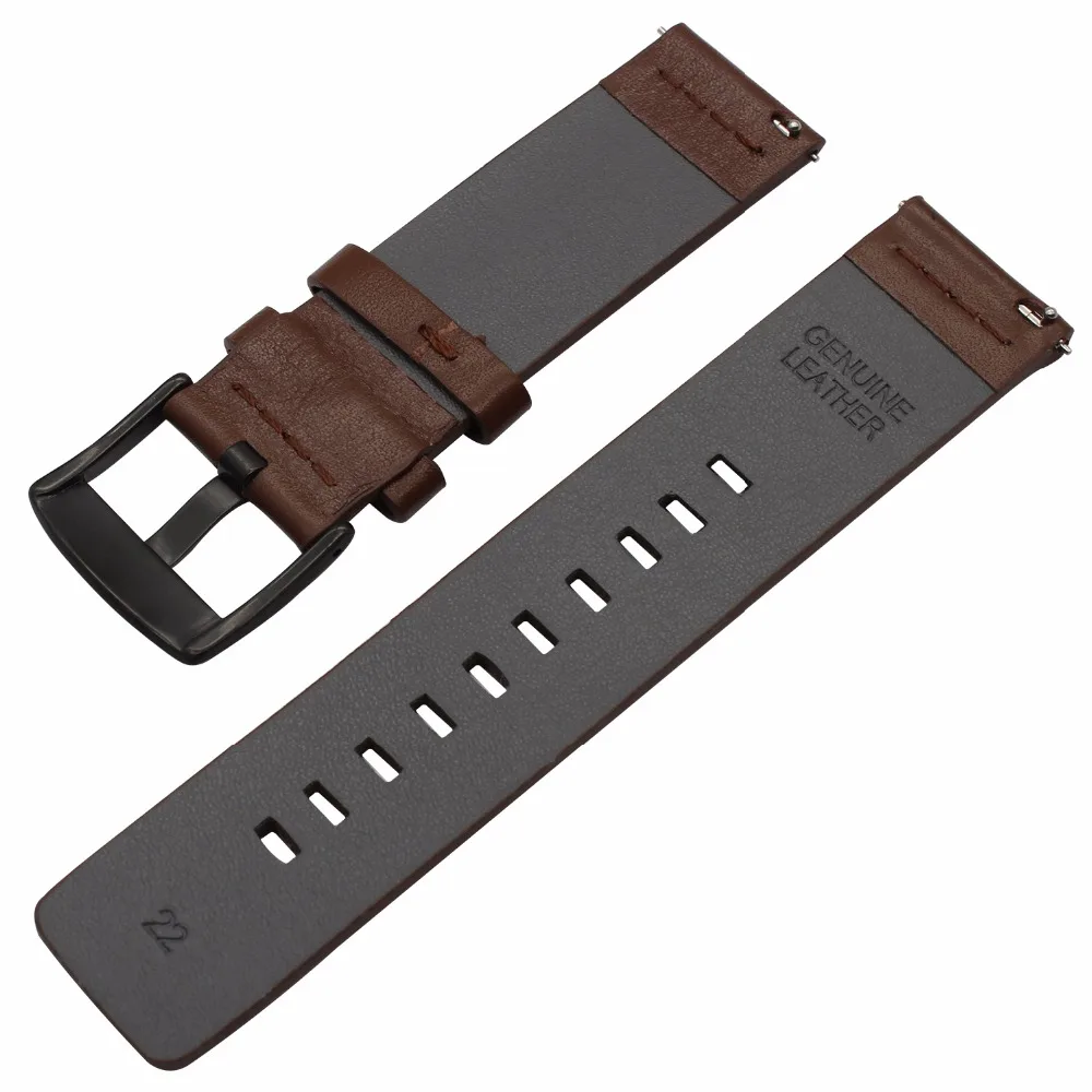 Watchband for Samsung Galaxy watch 3 46mm 42mm Active 2 40 44  Gear s3 Watch Band Strap 20 22 24mm Genuine Leather Bracelet