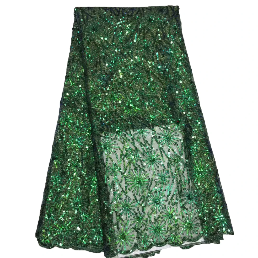 

BEAUTIFICAL mesh sequins african lace fabrics for dress 2020 net lac embroidery tissu laces ML1N2346