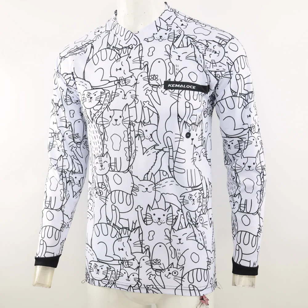 Рубашка KEMALOCE унисекс для мотокросса белая рубашка с длинным рукавом горного