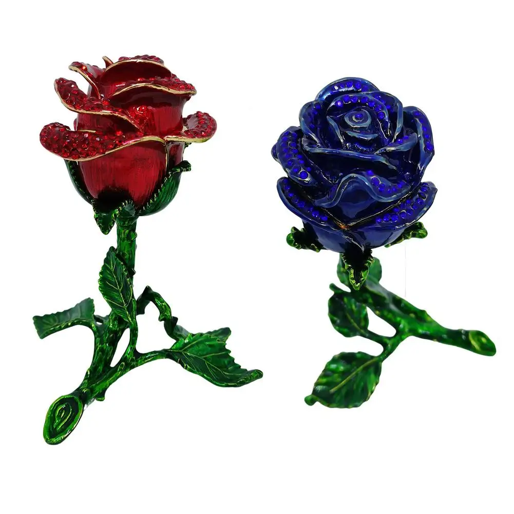

Rose Gifts For Women Mom Exquisite Zinc Alloy Flower With Storage Box Perfect Gift For Valentine's Day Christmas Thanksgiving Mo