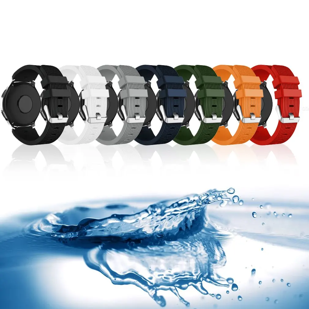 Модный гибкий дизайн 46 мм силиконовый ремешок для наручных часов сменный Samsung