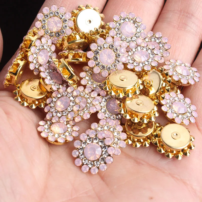 20 шт. цветок круглой формы стразы из смолы 3 цвета с плоской задней стороной