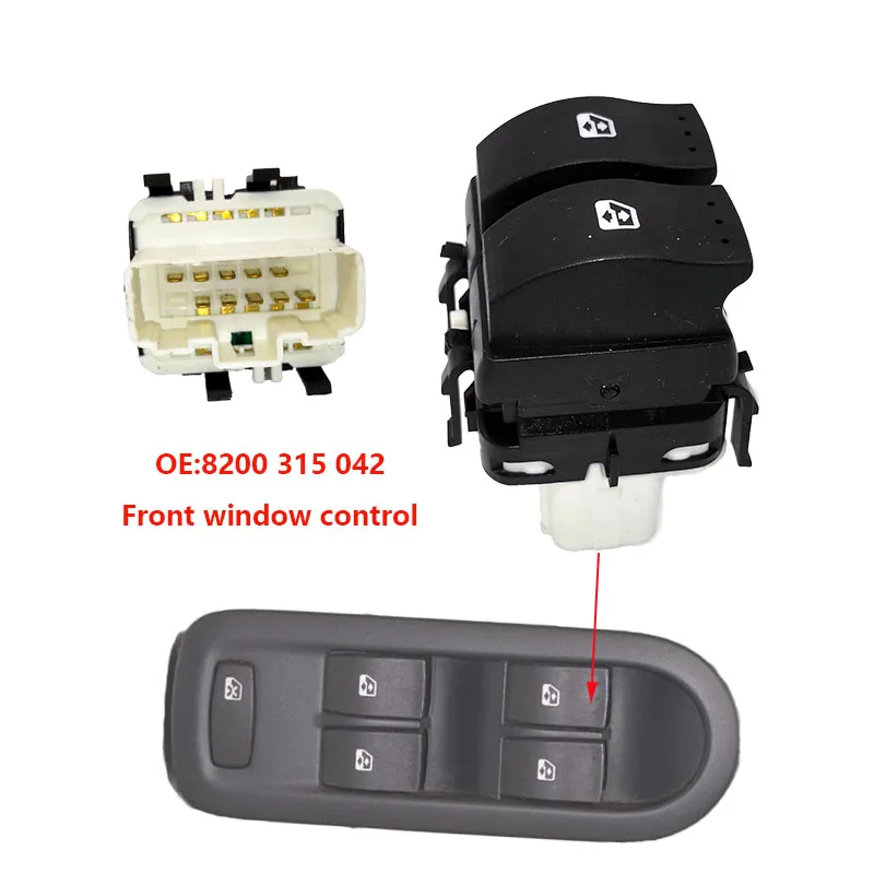 8200315042 8200315040 Control Window Switch Lifter Button Front Left for Renault Espace IV Grand Scenic II | Автомобили и