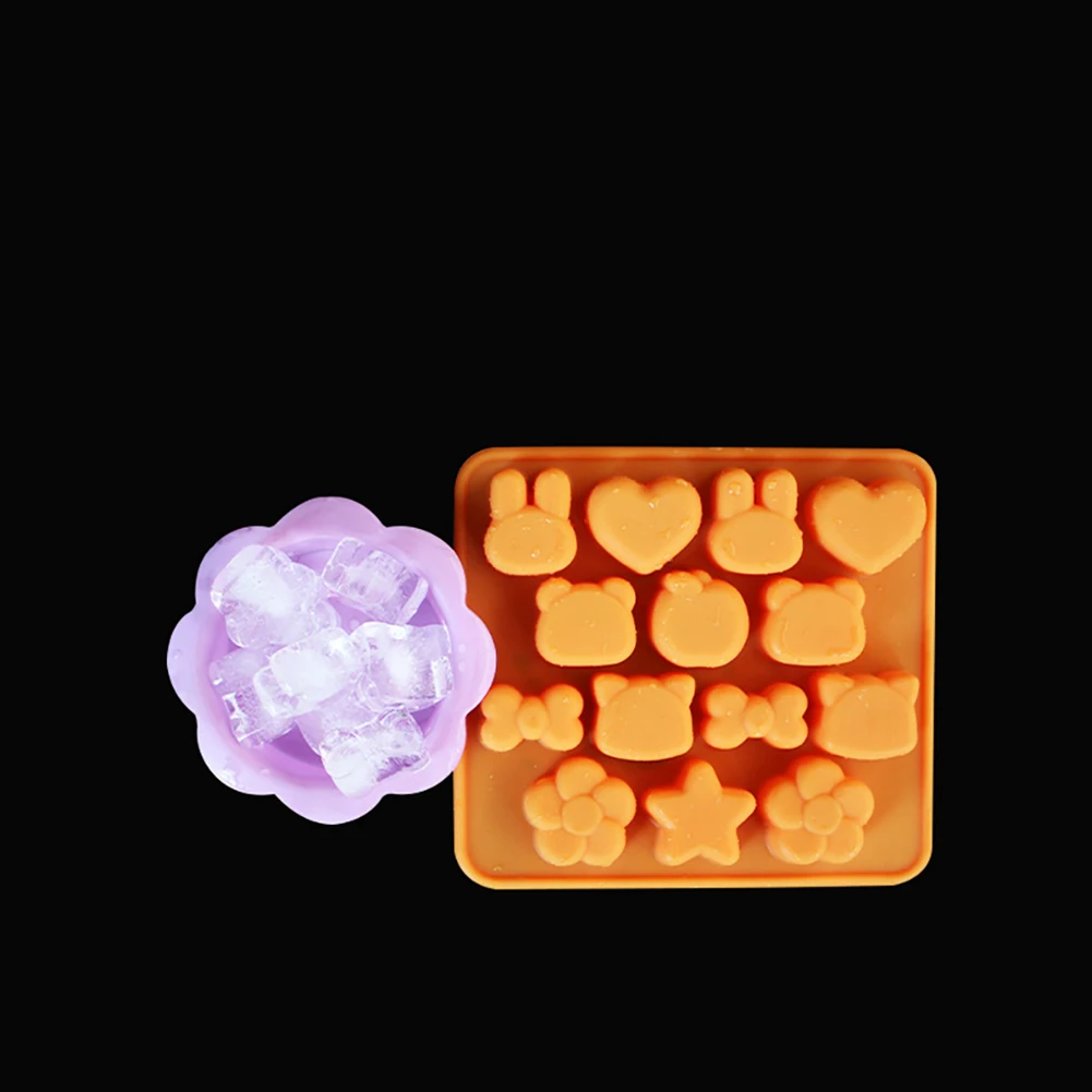 

Silicone Molds Ice Cube Trays Candy Chocolate Baking Molds Shaped Ice Mold Kitchen Tools 14 Grids Kitchen Bakeware Accessories