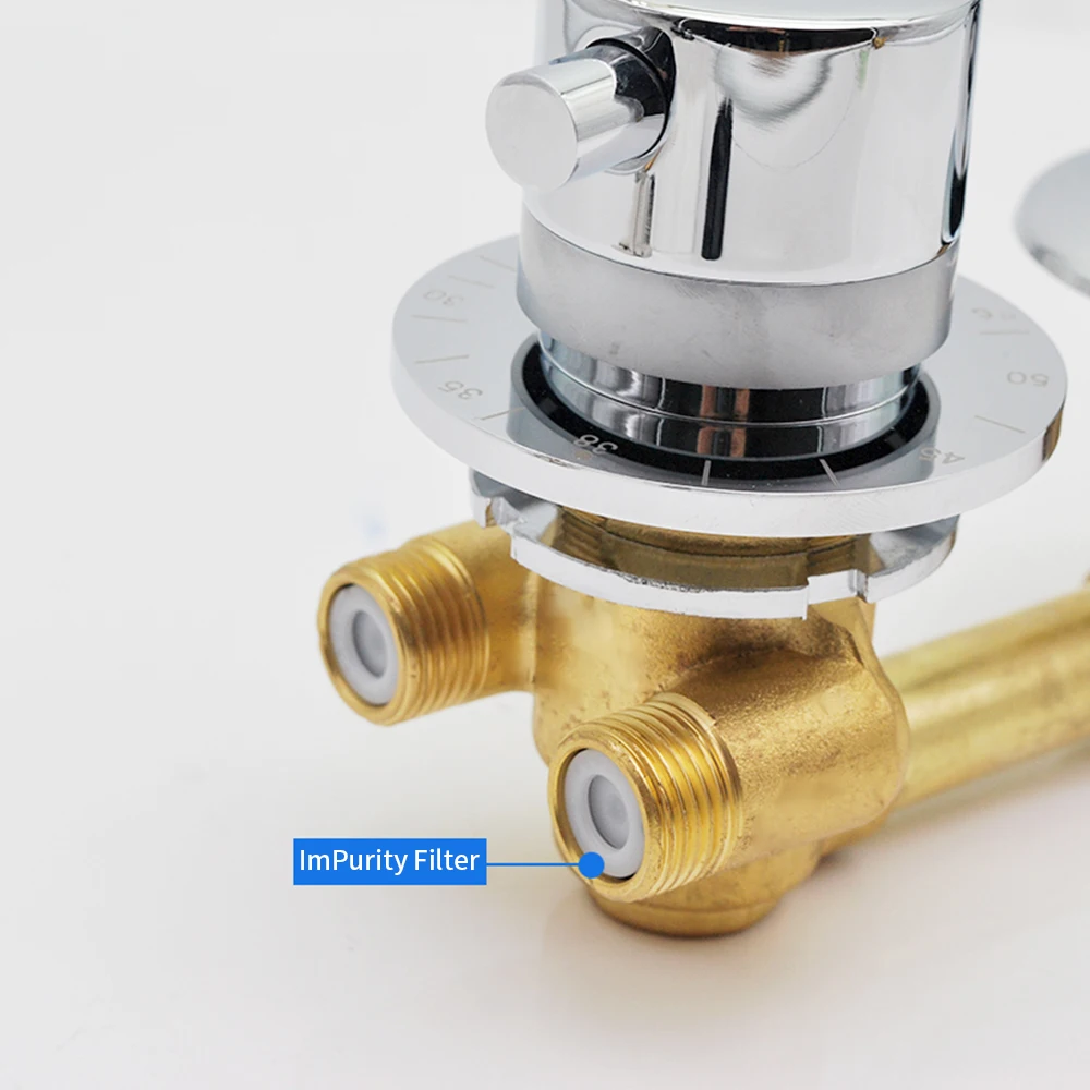 Цельнокроеный латунный смесительный клапан Vagsure термостатический смеситель для