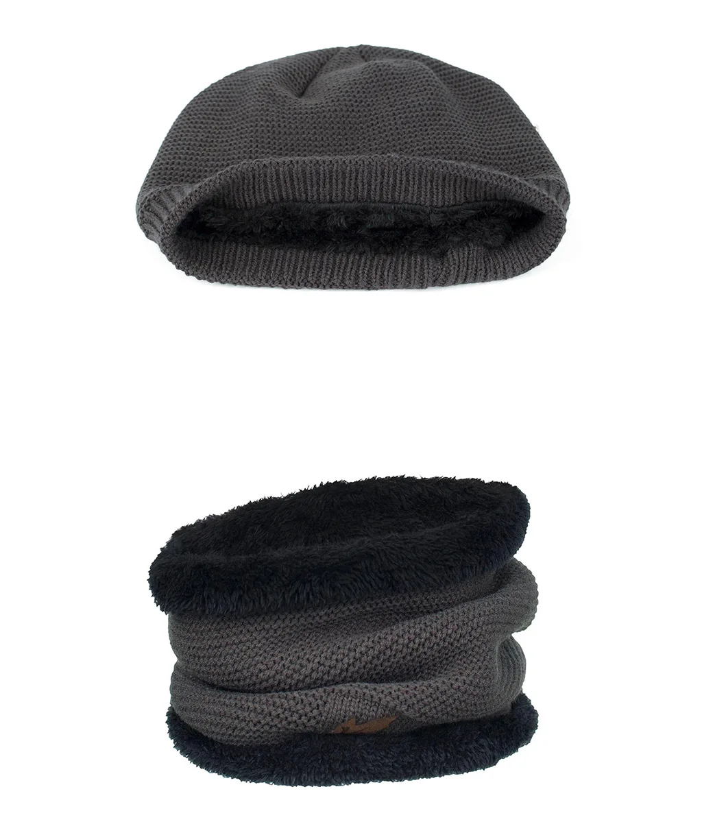 RoxCober, новинка, вязаные шапки Skullies, шапка с воротником, снуд для мужчин и женщин, береты-кепки Gorros, Мужская теплая однотонная зимняя шапка, шапка, комплект