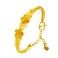 24k gold chain bangles bracelets for women wedding gold jewelry adjustable fashion cuff gold party dubai gold bracelets