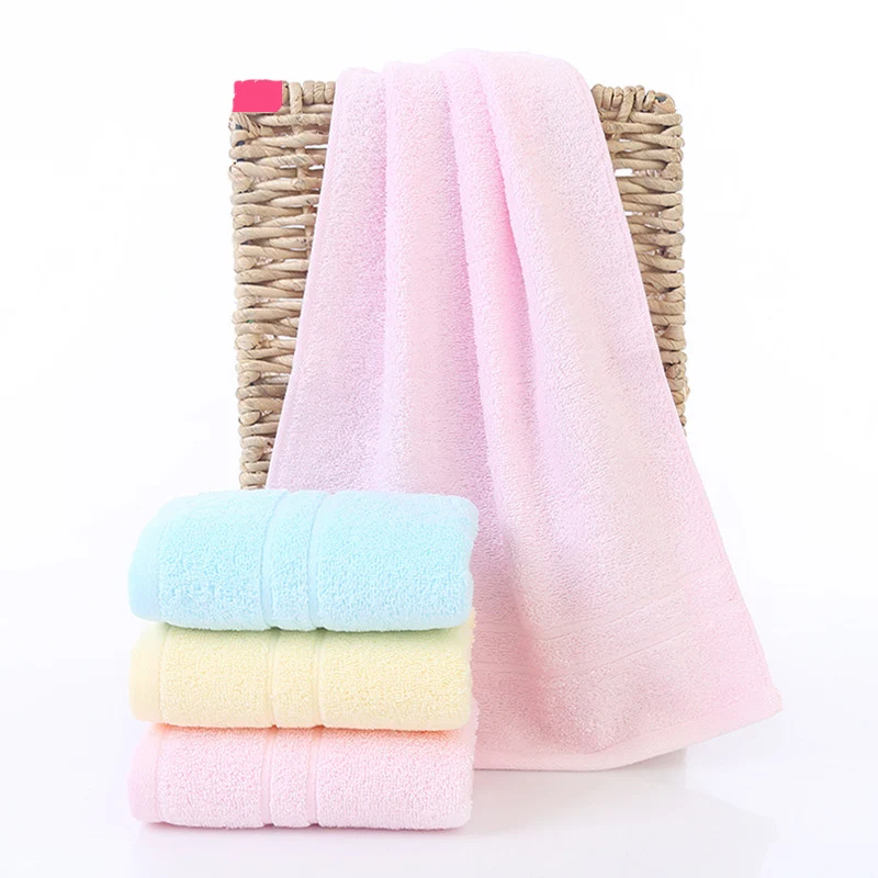 

100% Cotton 60x30cm Soft Plain Color Face Wash Bath Towel