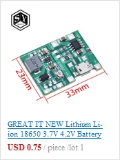 1 шт. Great IT 5V 1A Micro USB 18650 type-c литиевая батарея зарядная плата модуль+ защита двойные функции TP4056 18650