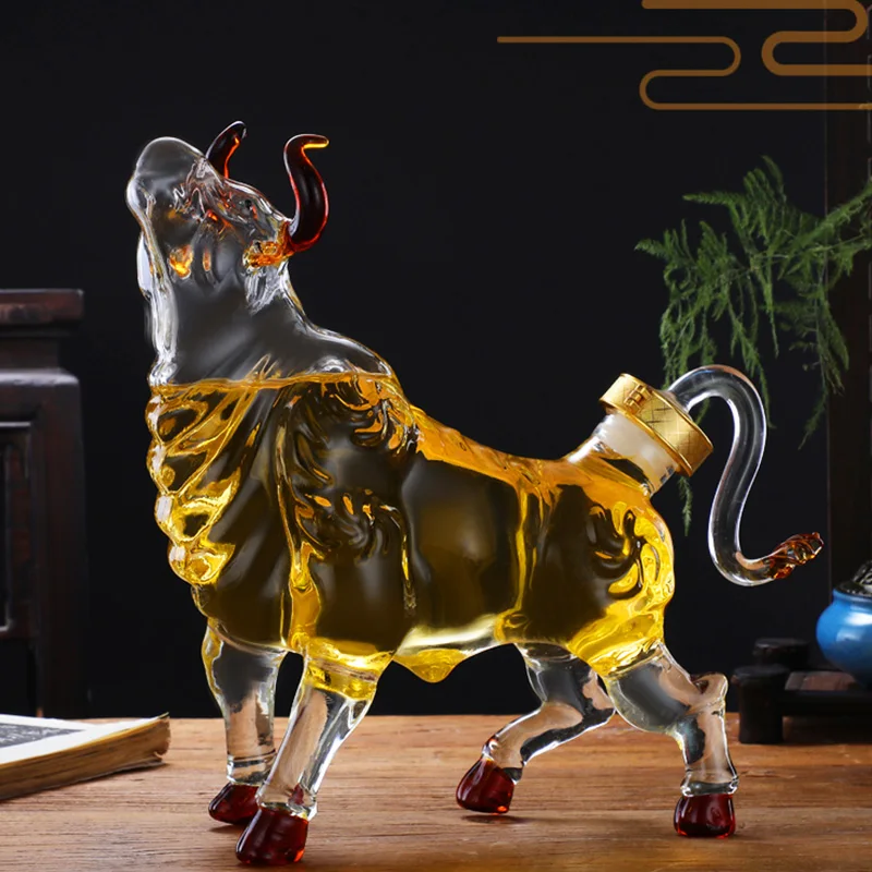 Новинка домашний графин для виски в форме коровы животного ликера Бурбона 33 81